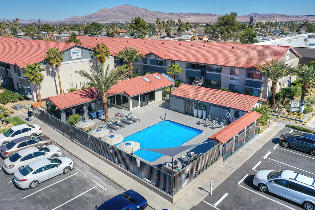 a view of the pool at residence inn