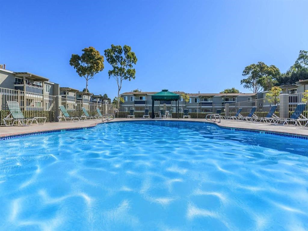the swimming pool at the apartments for rent