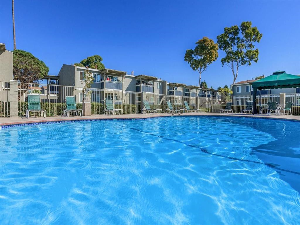 the pool at the apartments for rent