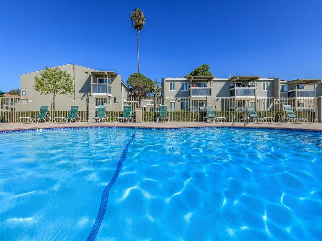 the swimming pool at the apartments for rent
