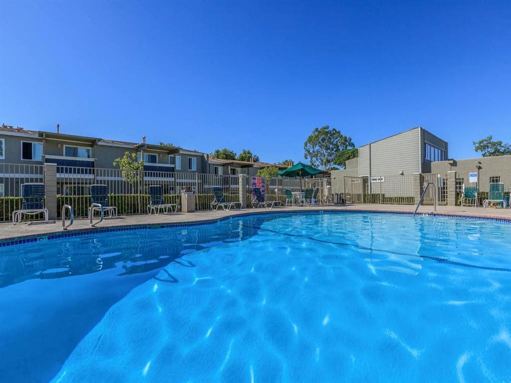 our apartments have a large resort style pool