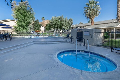our apartments have a resort style pool and hot tub