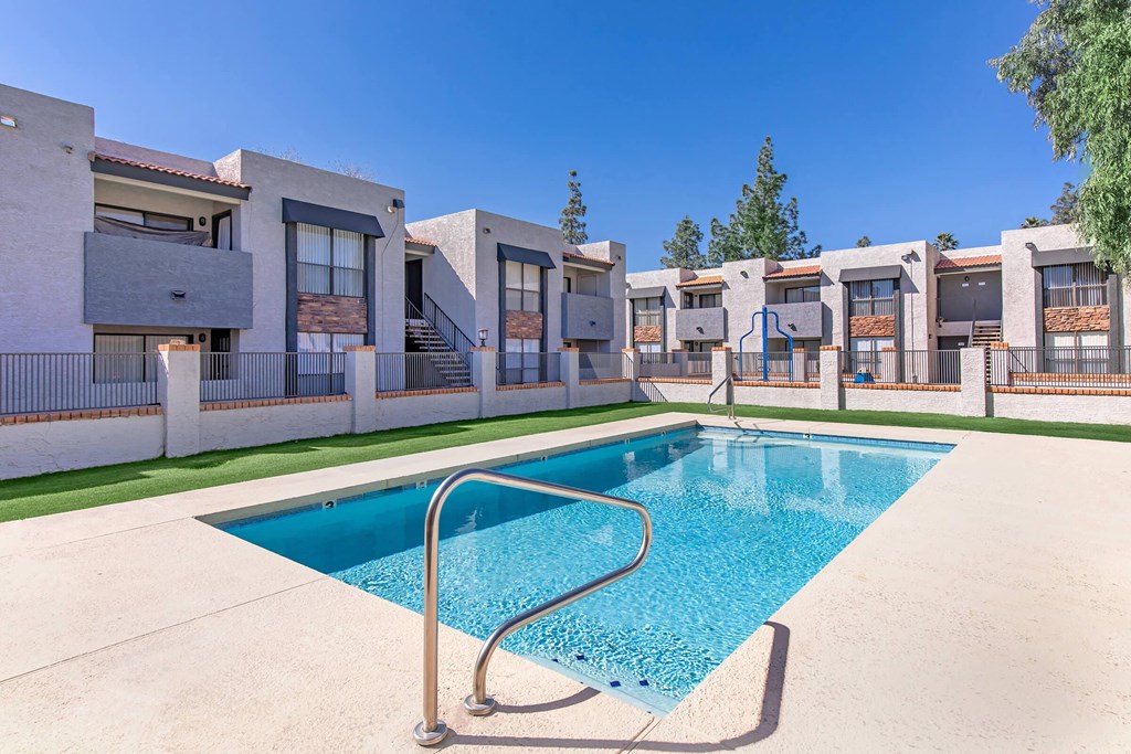 our apartments offer a swimming pool in front of our buildings