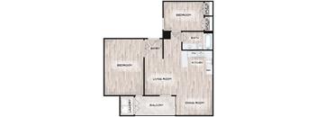 2 Bedroom 1 Bathroom