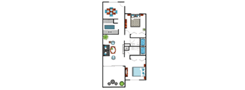 a floor plan of a small house