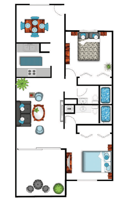 a floor plan of a small house