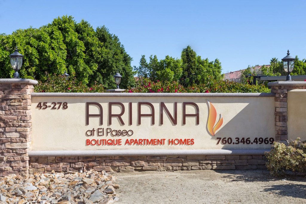 a sign for the afirma apartment homes