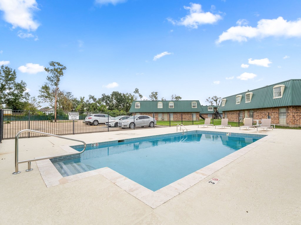 the swimming pool at our apartments
