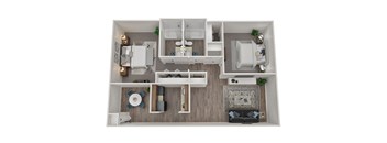 Two Bed - Upper  - Partially Renovated