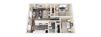 3DPlan Buena Vista 2x1 620 sq ft