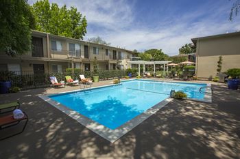 pool area at Abby Creek Apartments, Carmichael 