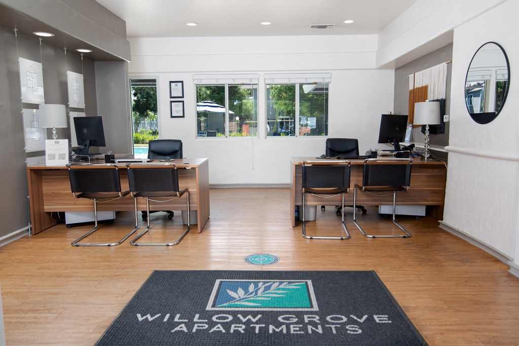 Leasing office at Willow Grove Apartments, California, 95825