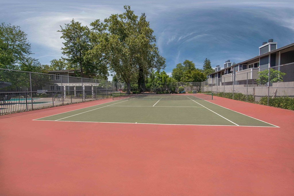 A tennis court at Willow Grove Apartments, California, 95825