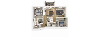 Cedar 3D Floorplan Illustration