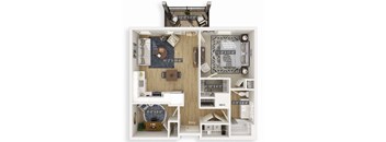 Bay 3D Floorplan Illustration