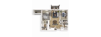 Chestnut 3D Floorplan Illustration