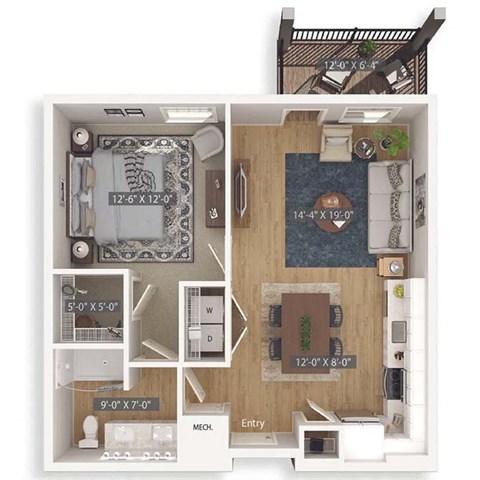 Alpine 3D Floorplan Illustration
