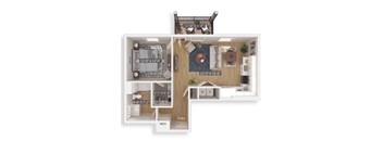 Apple 3D Floorplan Illustration
