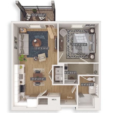 Ashe 3D Floorplan Illustration