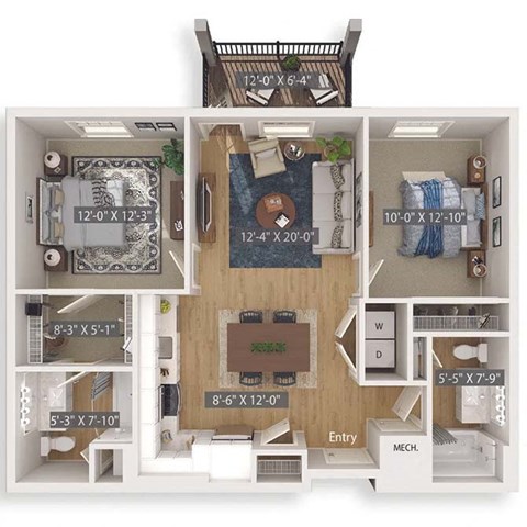 Cypress 3D Floorplan Illustration