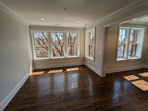 Living Room, hardwood floor, recessed can lights