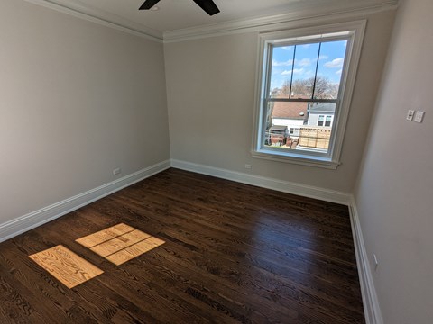 Bedroom hardwood floors