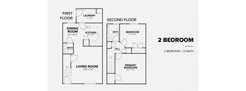 a floor plan of a house with three bedrooms and a living room