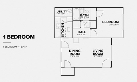 a floor plan of a house with a bedroom and a living room