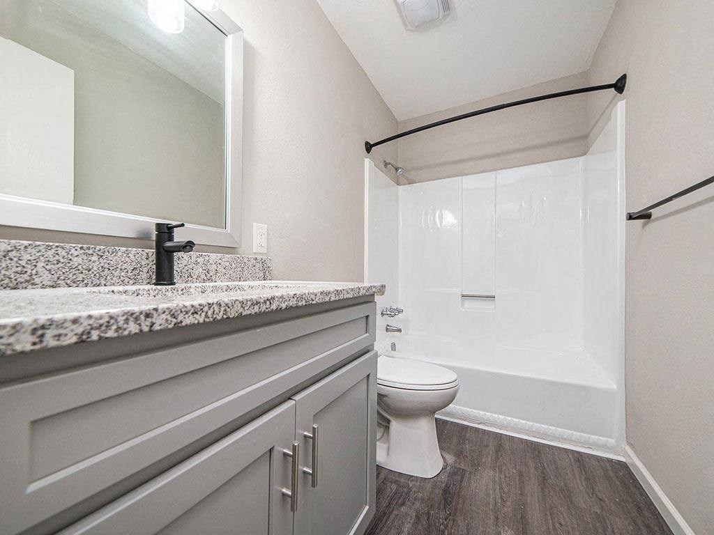 a bathroom with a toilet and a sink and a mirror