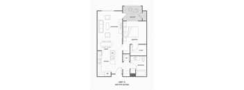 a floor plan of a bedroom apartment