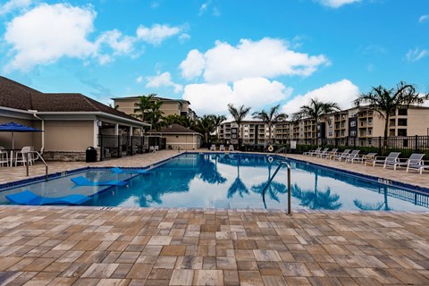the pool at Vantage Luxury Apartments in  Cape Coral, FL