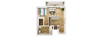 a floor plan of the apartment