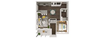 1 bedroom floor plan