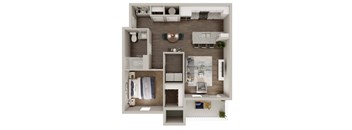 bedroom floor plan an in 1 bed 1 bath