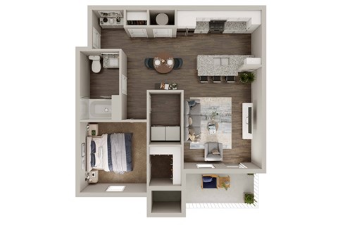 bedroom floor plan an in 1 bed 1 bath