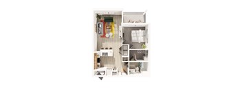 a floor plan of a studio apartment