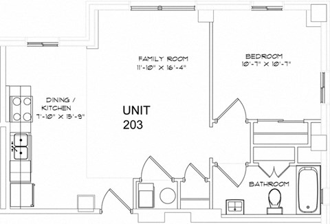 a floor plan of a bedroom apartment
