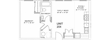 a floor plan of a bedroom apartment