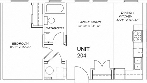 a floor plan of a bedroom apartment