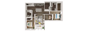 2 bedroom floor plan