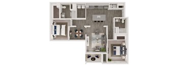 a 2103 sq ft floor plan with a bedroom and a living room