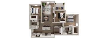 a floor plan of a 1 bedroom apartment at the biltmore apartments in dallas,