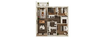 a floor plan of a 1 bedroom apartment