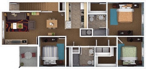 3 bedroom floorplan