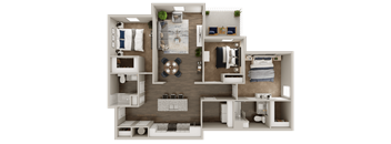 3 bedroom apartment floor plan