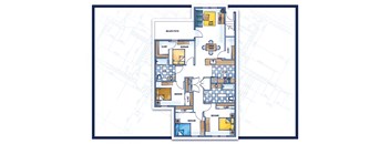 4 bedroom floor plan diagram