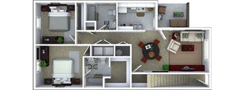 2 bedroom floorplan