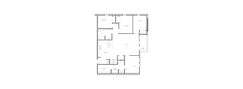 A floor plan of a 4 bedroom apartment