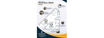 1 bedroom floor plan