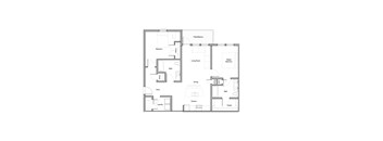 A floor plan of a house with a living room, dining room, kitchen, and multiple bathrooms.